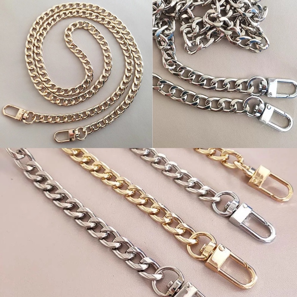 Gold  or  Silver High Quality Chain Strap Clutch